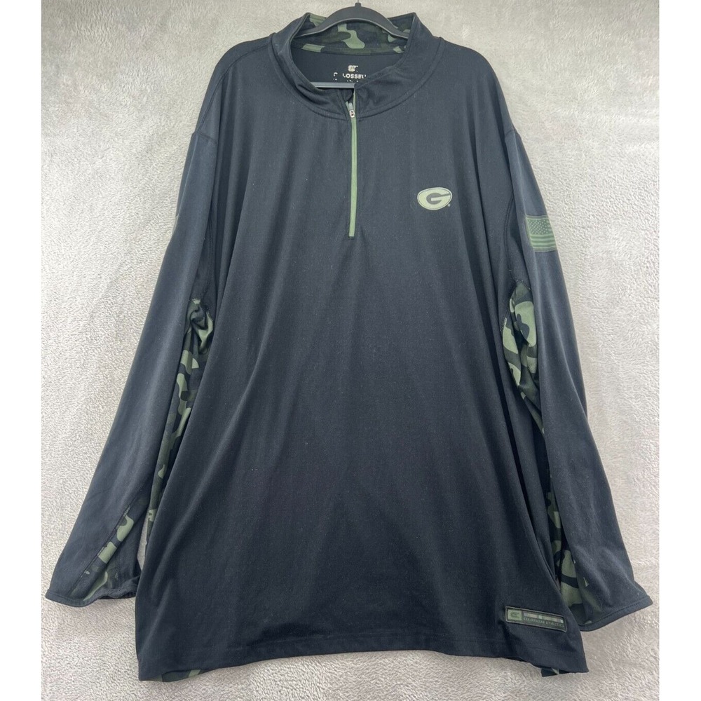 Colosseum Shirt Mens 4X OHT Georgia Bulldogs Military Appreciation Quarter-Zip